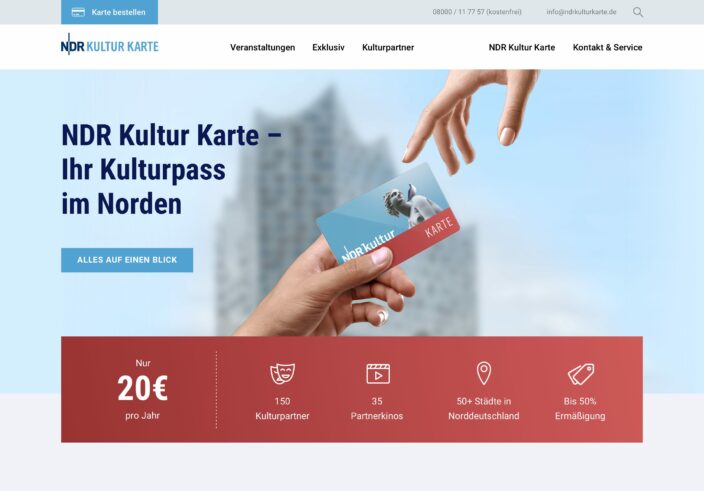 neuen Startseite ndrkulturkarte.de