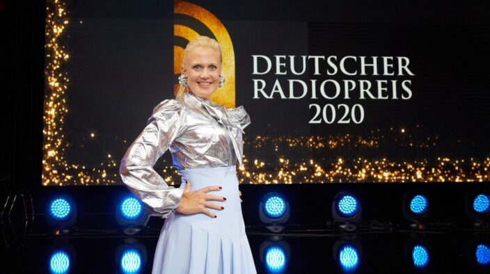 Pressefoto Deutscher Radiopreis 2020 mit Barbara Schöneberger